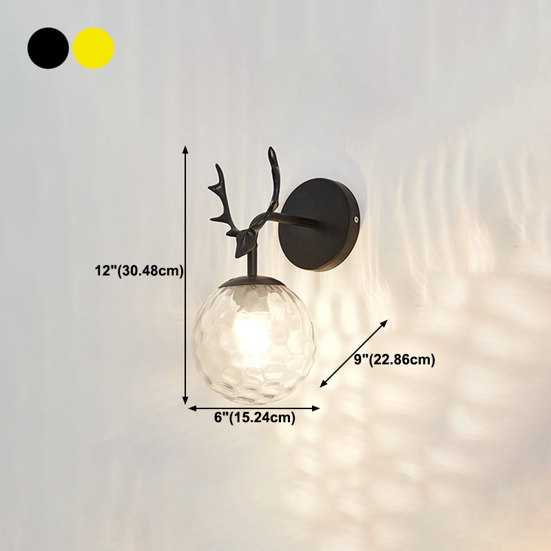 Simplicity Wall Lighting Fixture Round Glass Wall Light Sconce