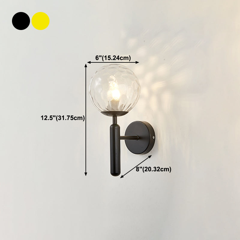 Simplicity Wall Lighting Fixture Round Glass Wall Light Sconce