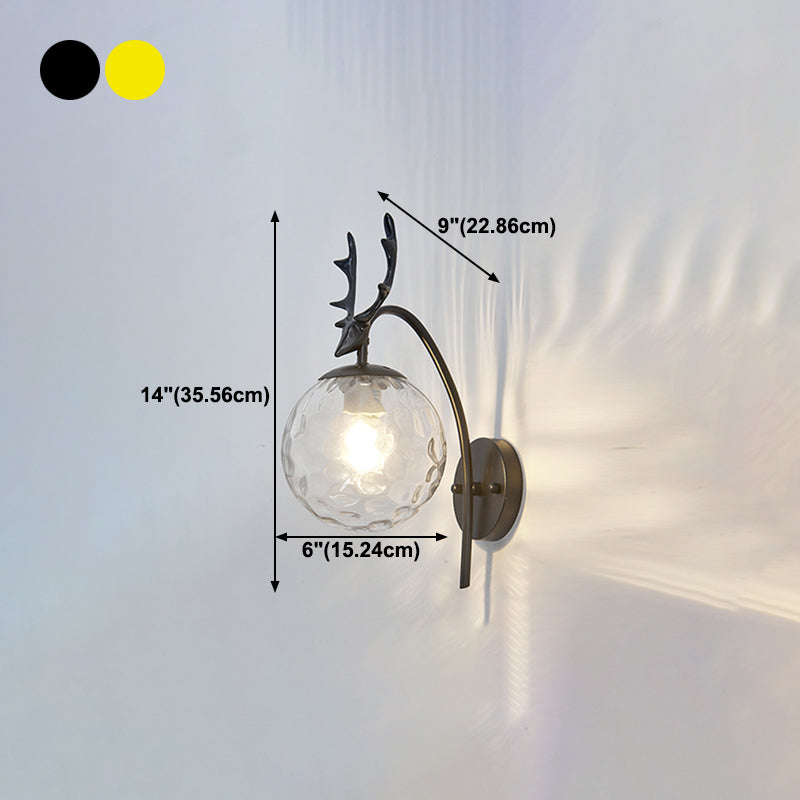 Simplicity Wall Lighting Fixture Round Glass Wall Light Sconce