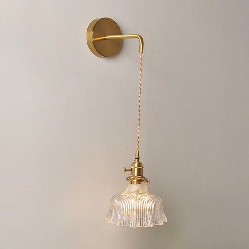 Modern Style Glass Shade Wall Light Sconce Creative Wall Light Fixture for Bedroom