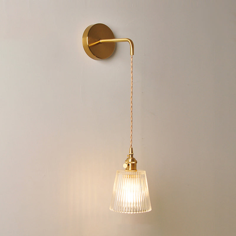 Modern Style Glass Shade Wall Light Sconce Creative Wall Light Fixture for Bedroom