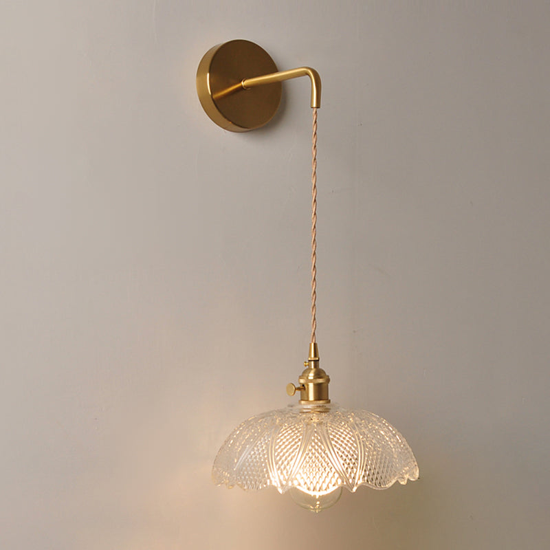 Modern Style Glass Shade Wall Light Sconce Creative Wall Light Fixture for Bedroom