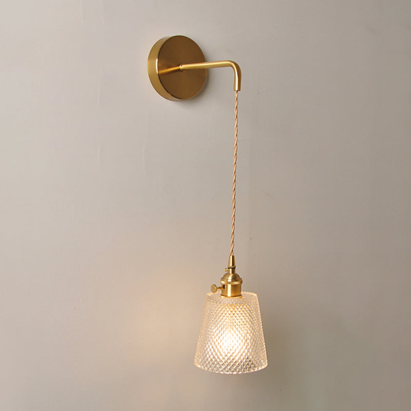 Modern Style Glass Shade Wall Light Sconce Creative Wall Light Fixture for Bedroom