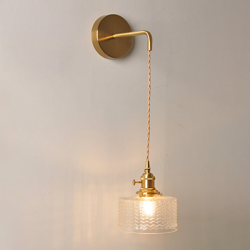 Modern Style Glass Shade Wall Light Sconce Creative Wall Light Fixture for Bedroom