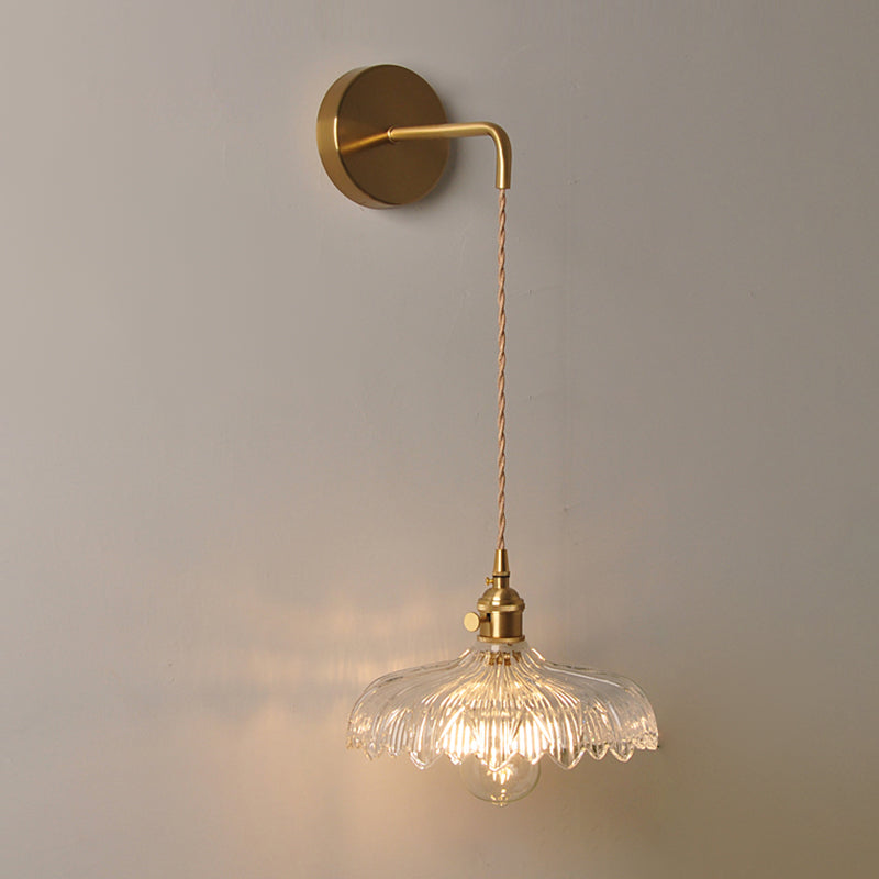 Modern Style Glass Shade Wall Light Sconce Creative Wall Light Fixture for Bedroom