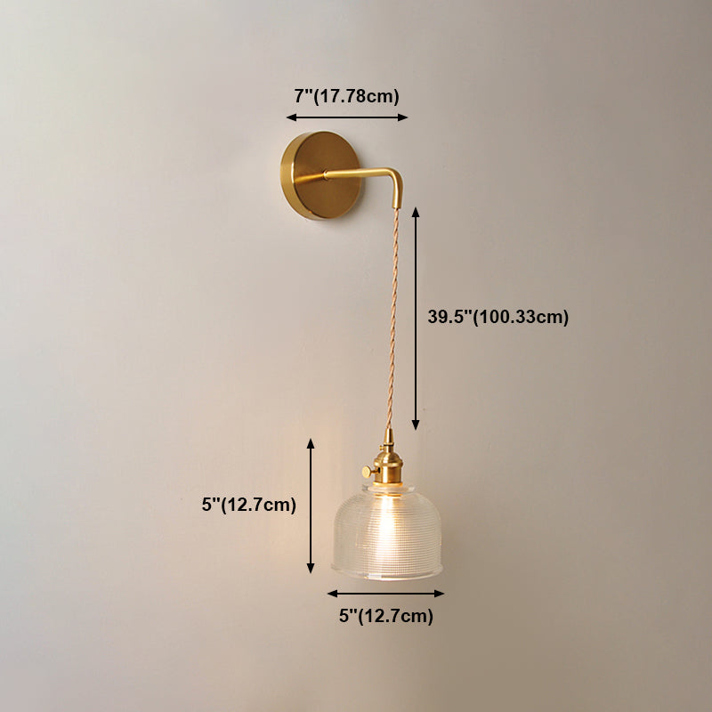 Modern Style Glass Shade Wall Light Sconce Creative Wall Light Fixture for Bedroom