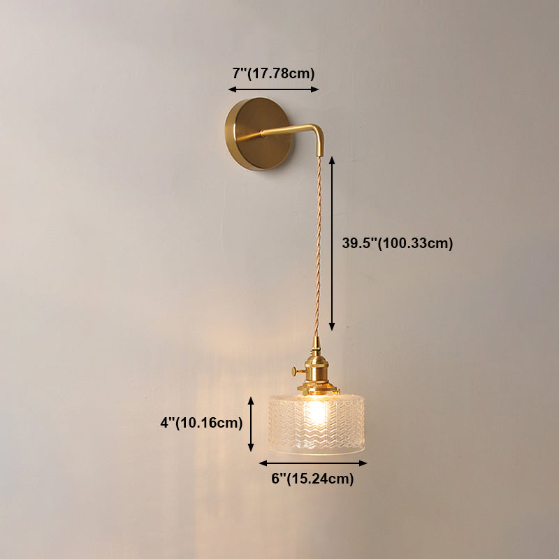 Modern Style Glass Shade Wall Light Sconce Creative Wall Light Fixture for Bedroom