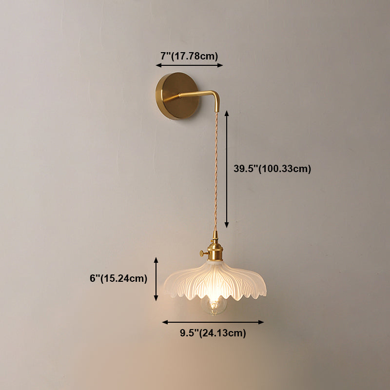 Modern Style Glass Shade Wall Light Sconce Creative Wall Light Fixture for Bedroom