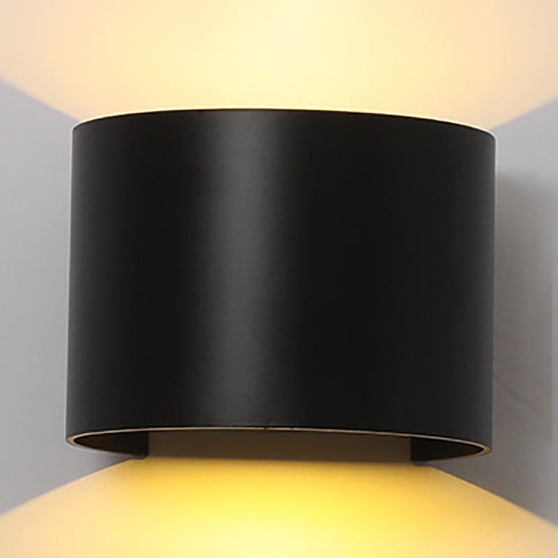 2 Lights Geometric Wall Washer Sconce Modern Style Metal Wall Lighting