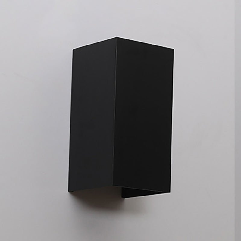 2 Lights Geometric Wall Washer Sconce Modern Style Metal Wall Lighting