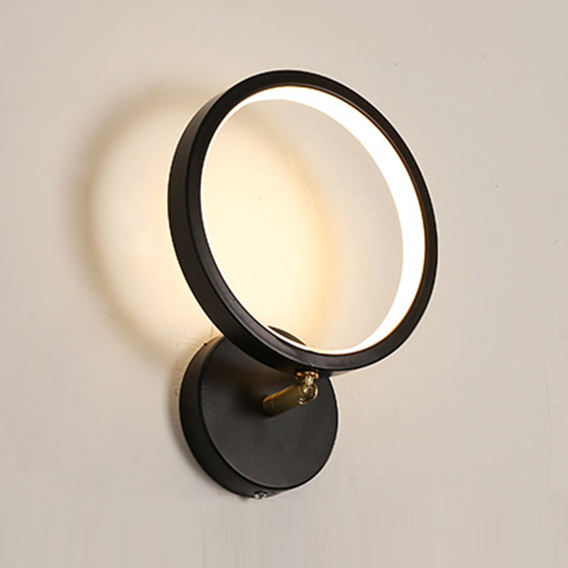 Modern Style Metal Wall Light Geometric Shape LED Wall Sconce for Bedroom