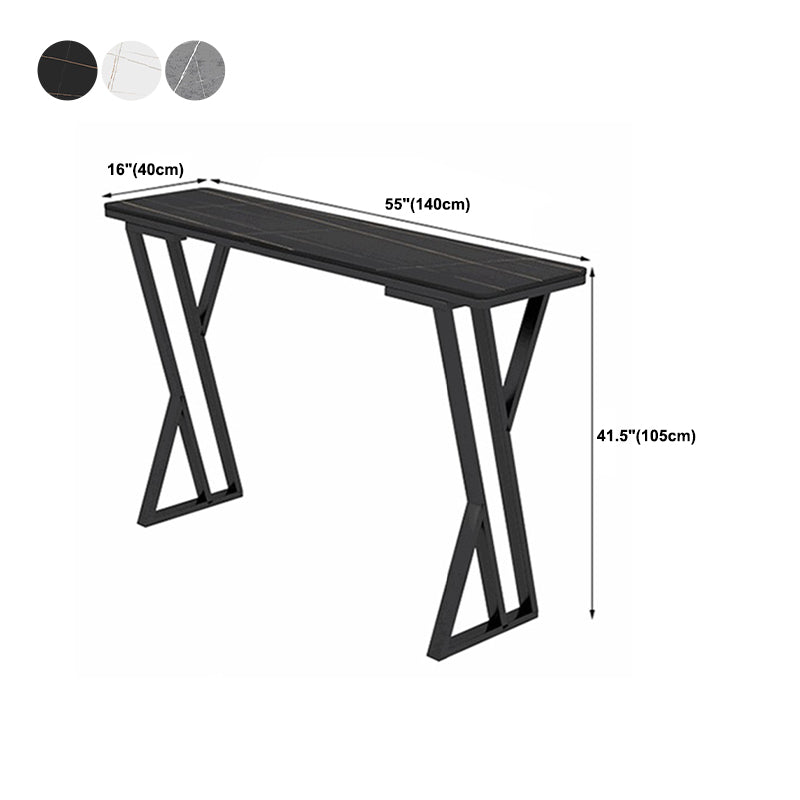 Industrial Stone Bar Wine Table Rectangle Coffee Shop Bar Height Cocktail Table