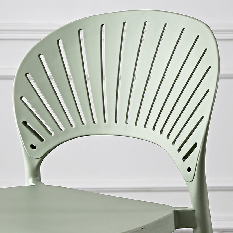 Scandinavian Home Low Back Stool Matte Finish Plastic Barstool