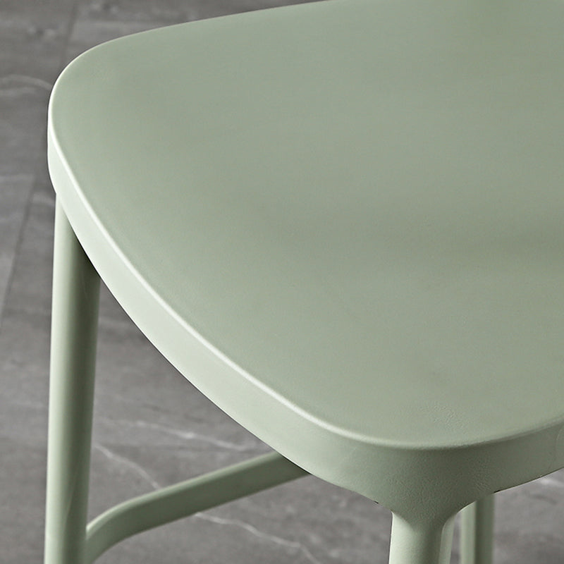 Scandinavian Home Low Back Stool Matte Finish Plastic Barstool