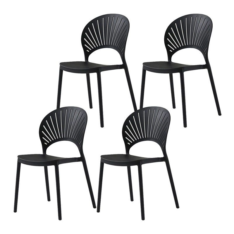 Scandinavian Home Low Back Stool Matte Finish Plastic Barstool