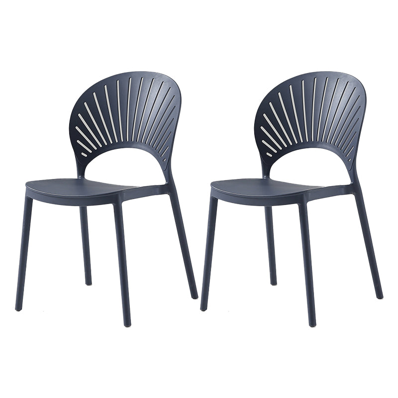 Scandinavian Home Low Back Stool Matte Finish Plastic Barstool