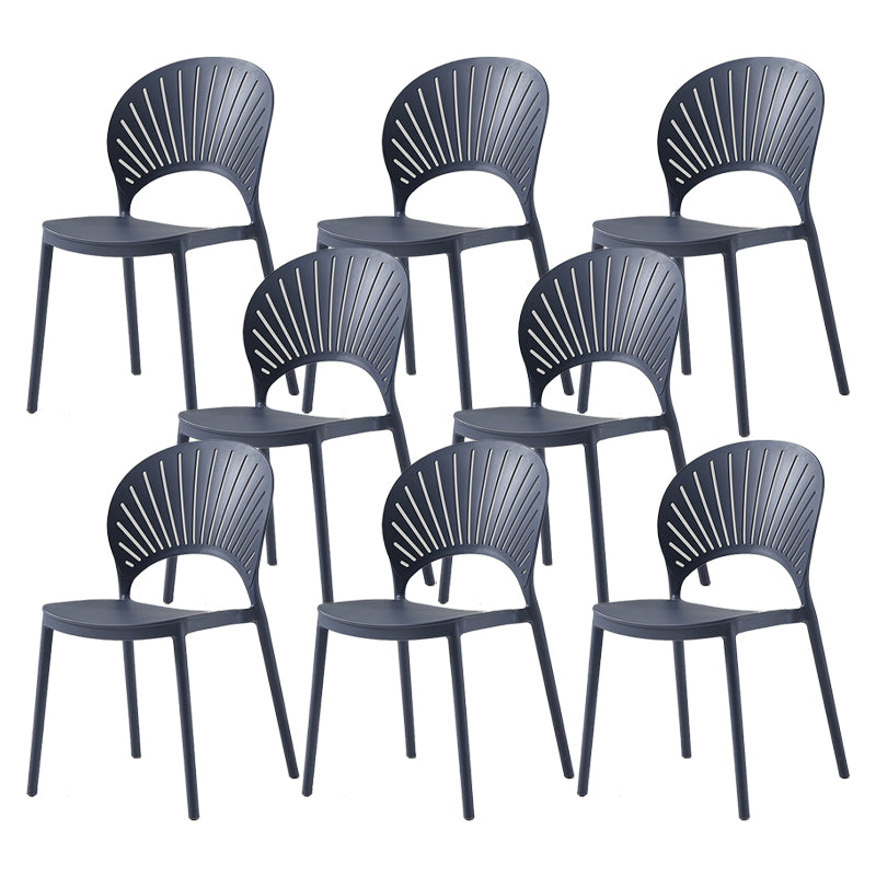 Scandinavian Home Low Back Stool Matte Finish Plastic Barstool