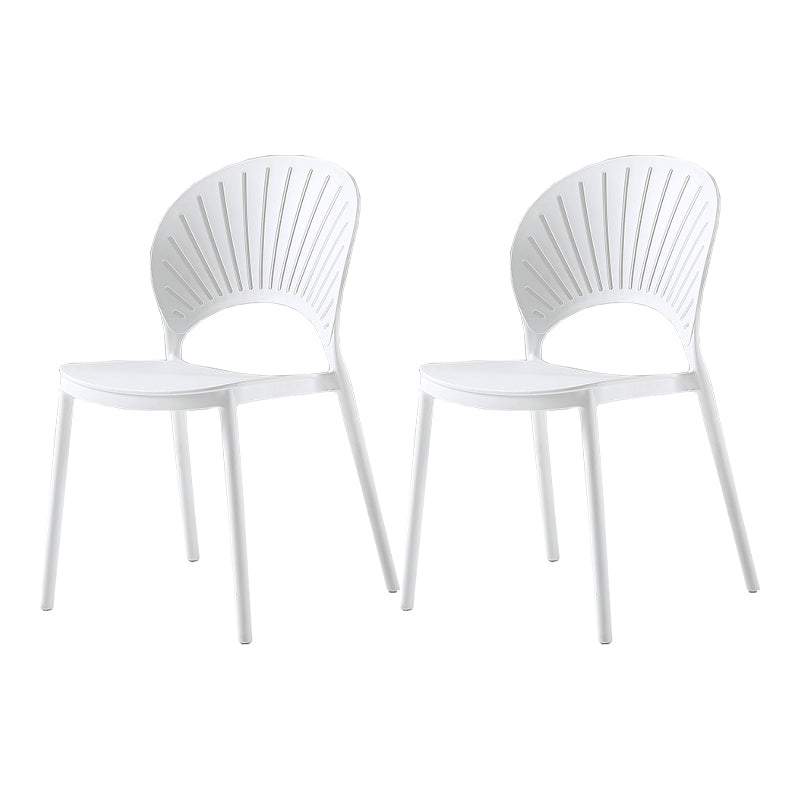 Scandinavian Home Low Back Stool Matte Finish Plastic Barstool