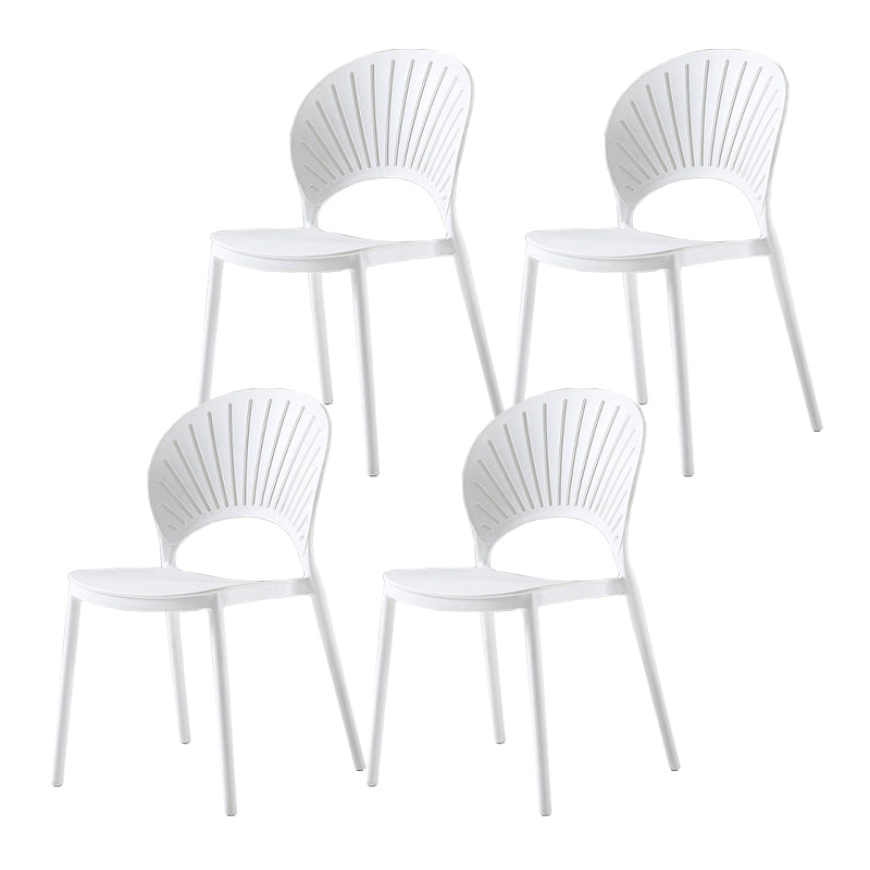 Scandinavian Home Low Back Stool Matte Finish Plastic Barstool