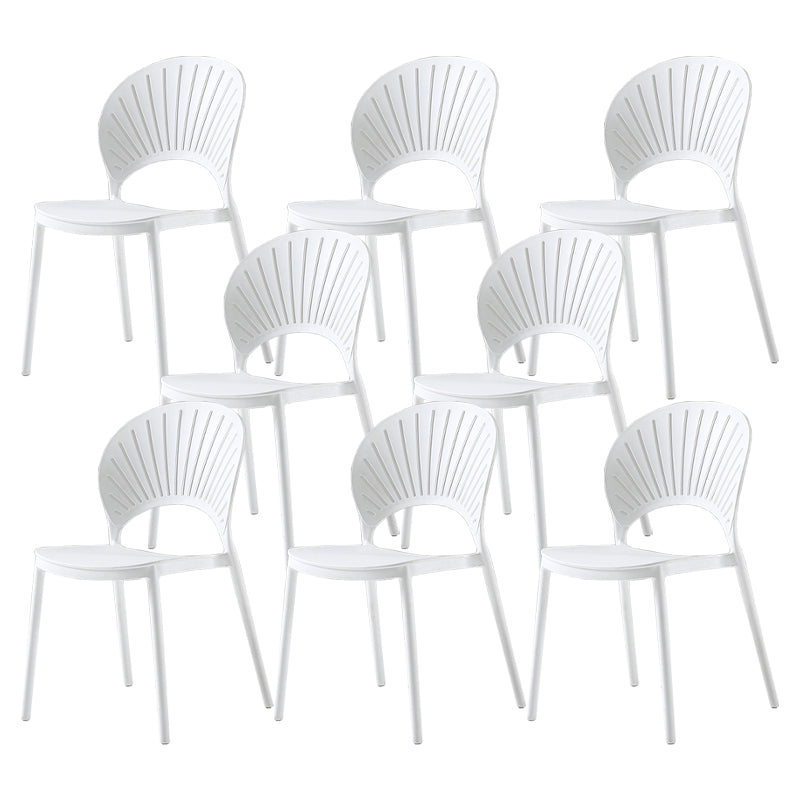 Scandinavian Home Low Back Stool Matte Finish Plastic Barstool