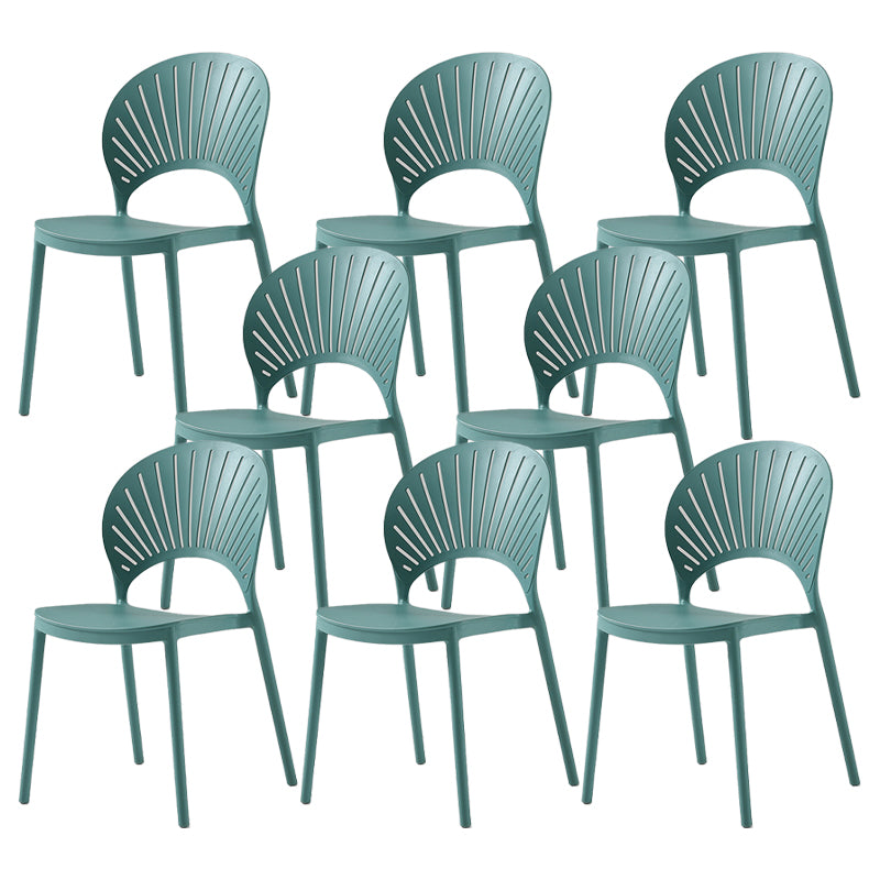 Scandinavian Home Low Back Stool Matte Finish Plastic Barstool