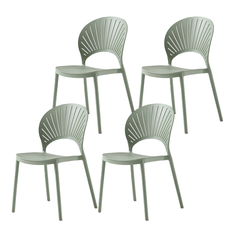 Scandinavian Home Low Back Stool Matte Finish Plastic Barstool