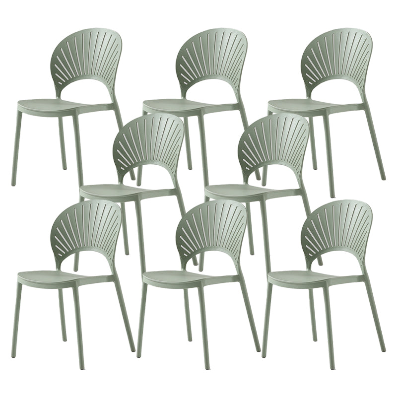 Scandinavian Home Low Back Stool Matte Finish Plastic Barstool