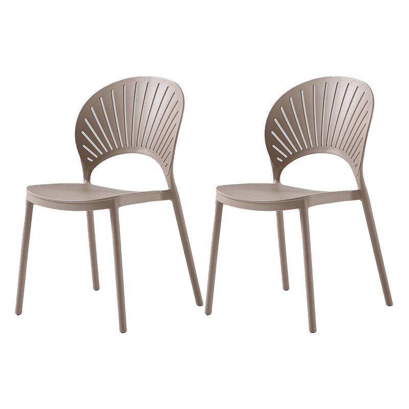 Scandinavian Home Low Back Stool Matte Finish Plastic Barstool