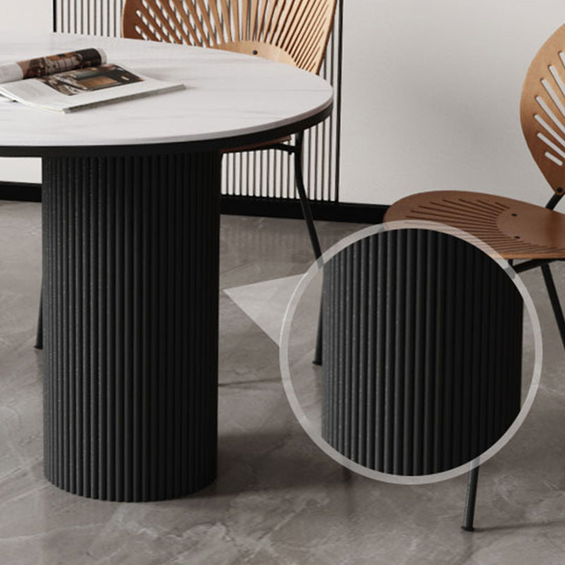 Gold Oval Stone Dining Site Table Modern Iron Double Pedestal Dining Table