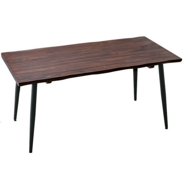 Black Iron Tripod Base Dining Table Modern Industrial Solid Wood Top Table