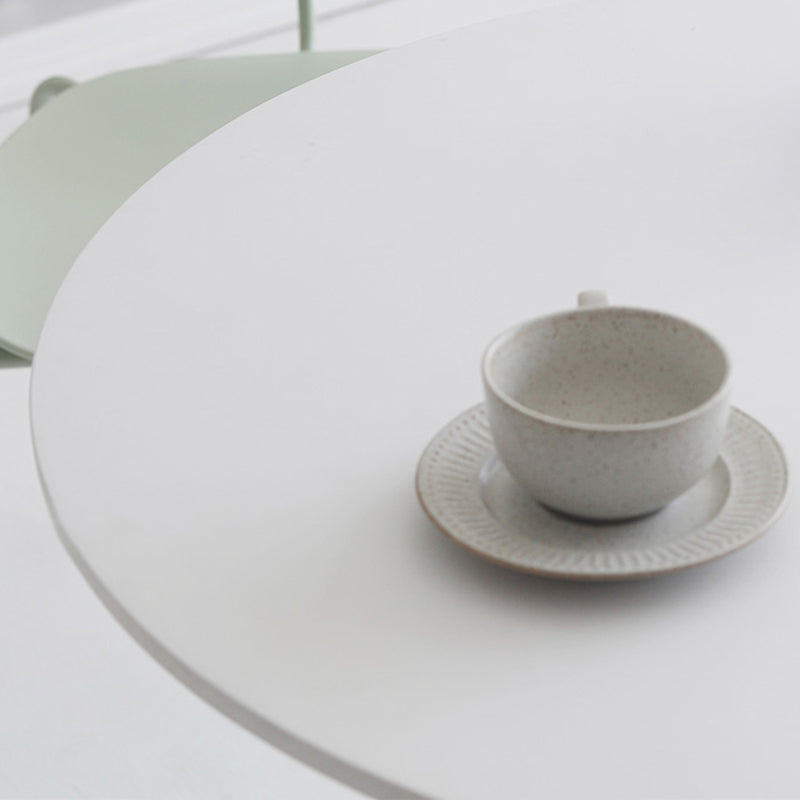 Living Room Round Top Dining Table Contemporary Dining Table with Metal Base