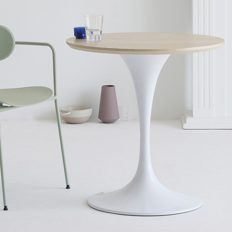 Living Room Round Top Dining Table Contemporary Dining Table with Metal Base