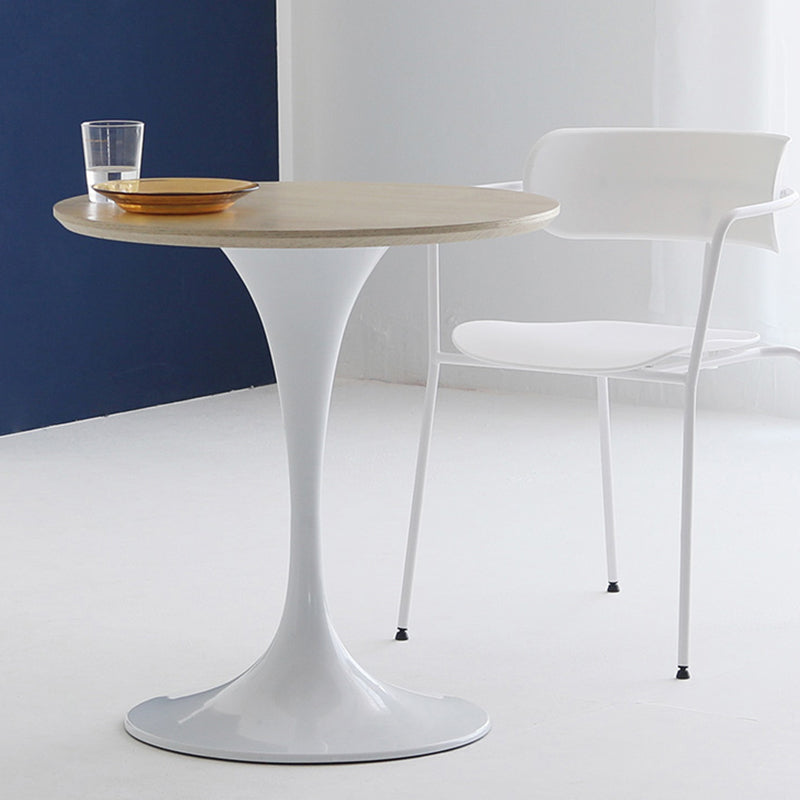 Living Room Round Top Dining Table Contemporary Dining Table with Metal Base