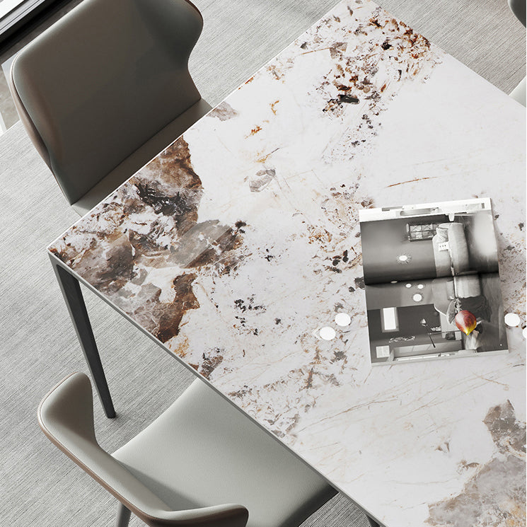 Sintered Stone Top Dining Table for Restaurant Modern Kitchen Table with 4 Legs