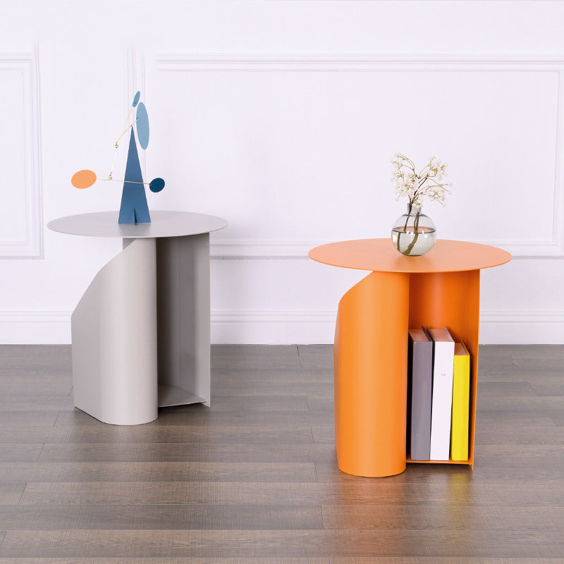 Abstract Base Design Cocktail Table Round Iron Art Coffee Table