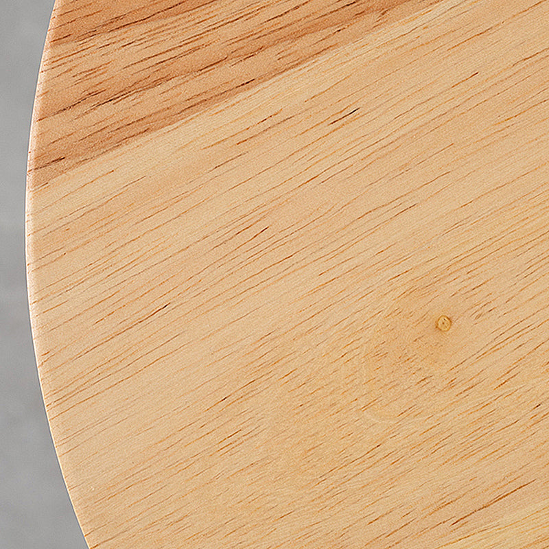 17.7"/21.6" Tall Mental Pedestal End Table Wood Round Side End Table
