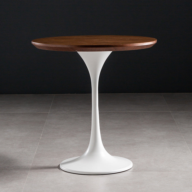 23.6" Tall Ironcraft Pedestal End Table Solid Wood Side Table