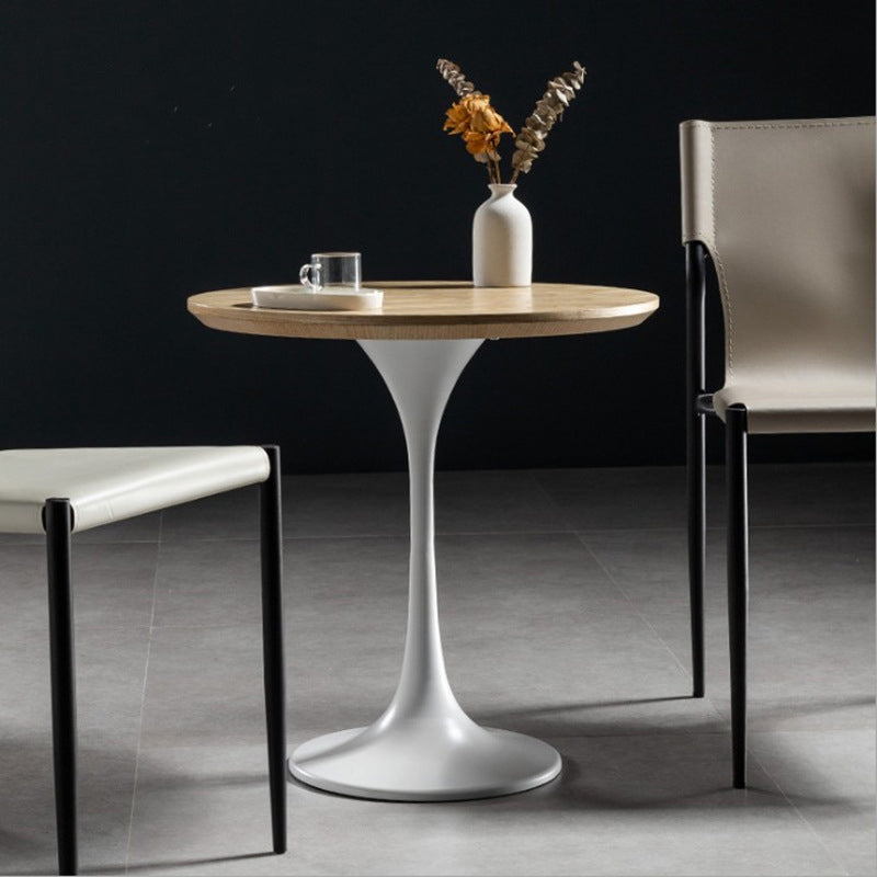 23.6" Tall Ironcraft Pedestal End Table Solid Wood Side Table