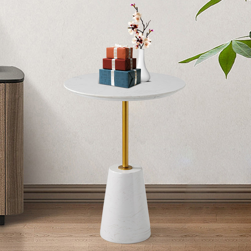 Contemporary  Pedestal End Table Metal Side Table  for Bedroom
