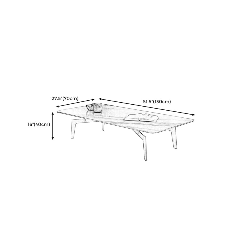 Modern Style Black Marble & SLATE Top Black Metal Base Rectangular & Square Coffee Table