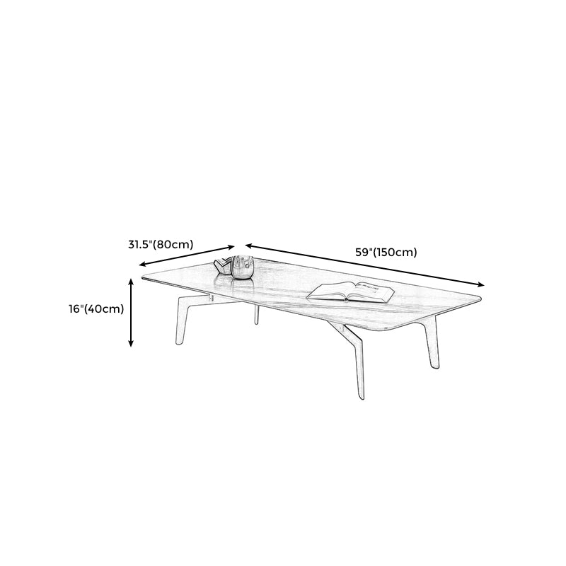 Modern Style Black Marble & SLATE Top Black Metal Base Rectangular & Square Coffee Table