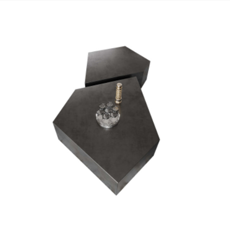 Abstract Shape Base Design Stainless Steel Hussey/bronze Free Shape Coffee Table