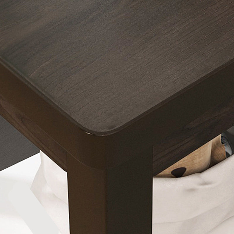 Wooden  Storage End Table  Modern 4 Legs Side Table  for Living Room