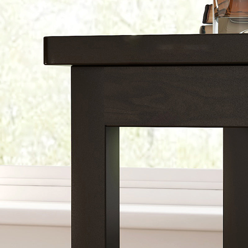 Wooden  Storage End Table  Modern 4 Legs Side Table  for Living Room