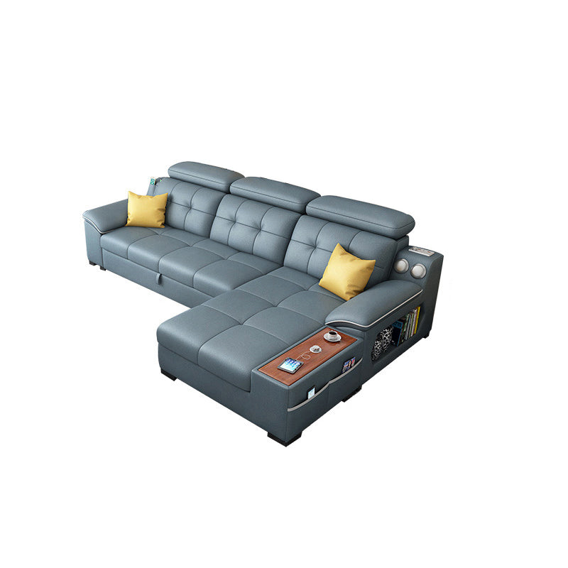 64.96" D x 34.65" H Sleeper Sofa & Chaise Pillow Top Arm Sofa