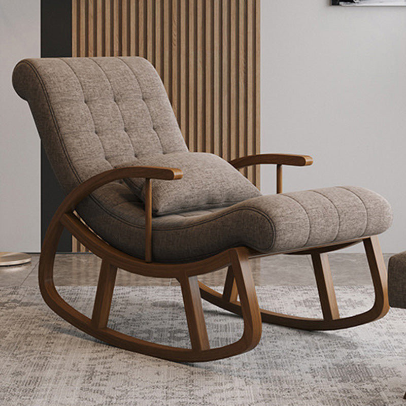 25.59"Wide Accent Chair Cotton Blend Lounge Chair with Sled Base