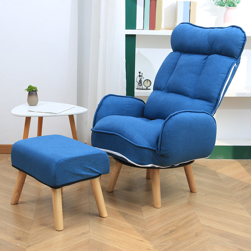 29.13"W Accent Chair Polyester Twill Lounge Chair with Basic Four Legs and Pillow Back