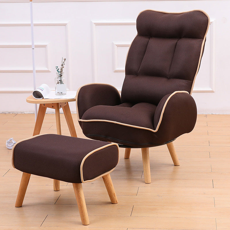 29.13"W Accent Chair Polyester Twill Lounge Chair with Basic Four Legs and Pillow Back