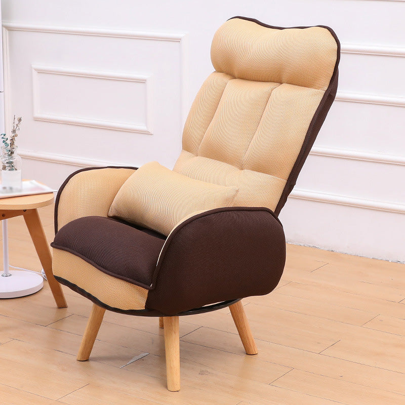 29.13"W Accent Chair Polyester Twill Lounge Chair with Basic Four Legs and Pillow Back