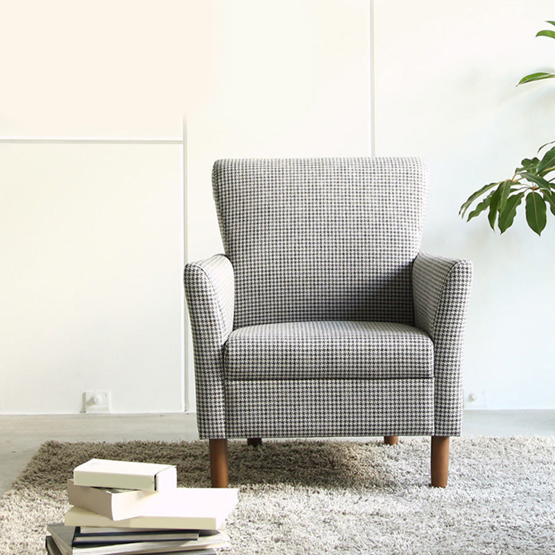 Bedroom Arms Included Basic Four Leg Track Arms Fixed Back Arm Chair